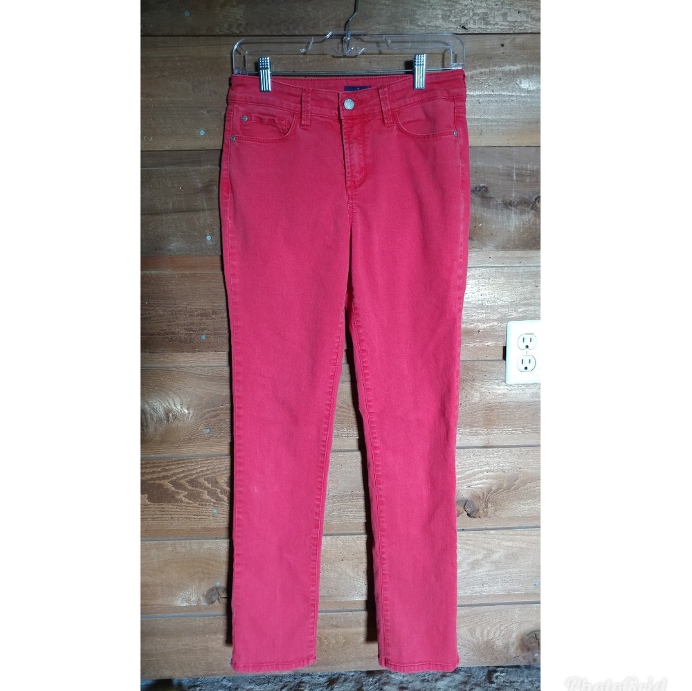 NYDJ Red Coral Skinny Jeans 2